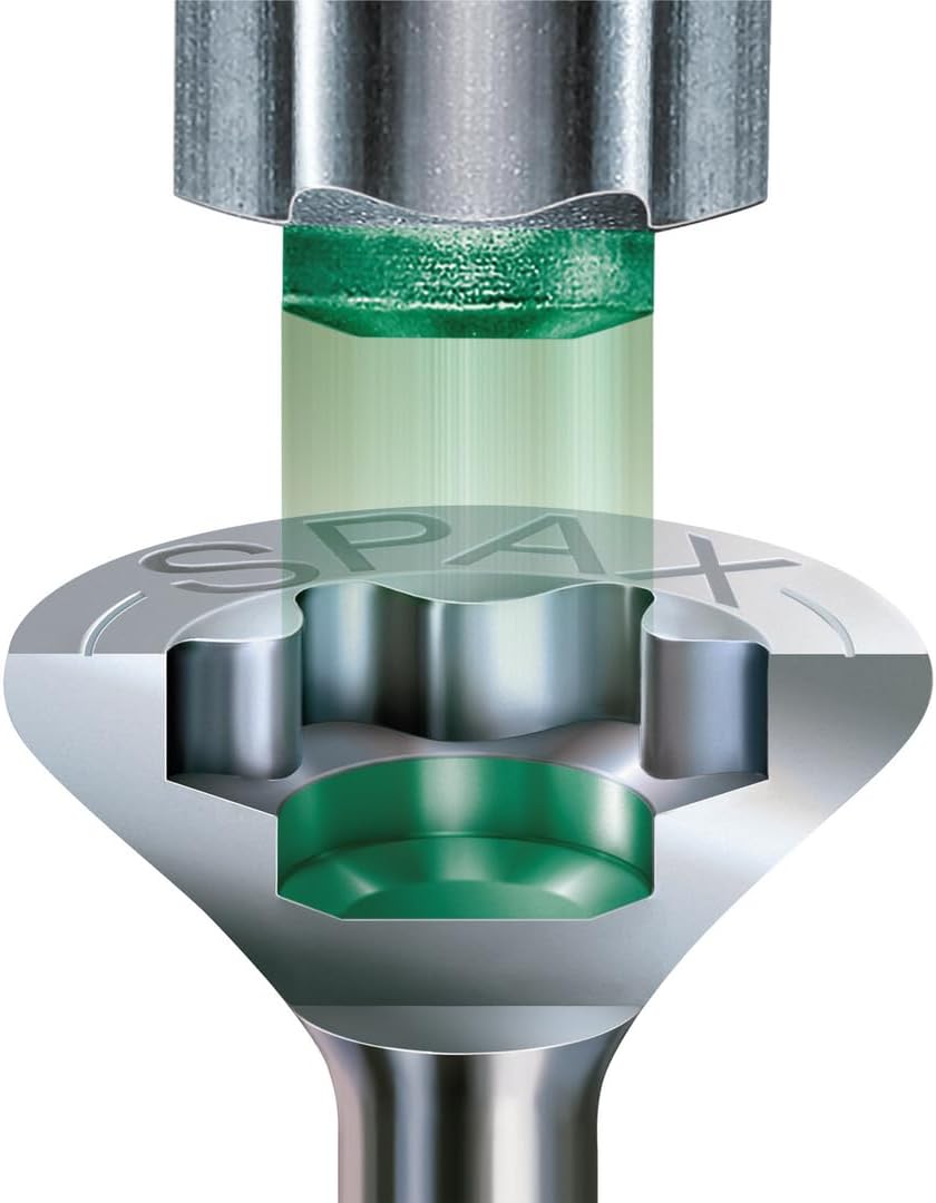 SPAX Universalschraube, 5,0 x 100 mm, 200 Stück, T-STAR plus, Senkkopf, Teilgewinde, 4CUT, WIROX A3J