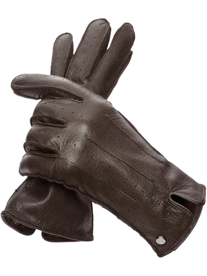 PEARLWOOD Herren Lederhandschuhe Triumph für Autofahrer aus Ziegenleder S (8.5) hazel (340), S (8.5)
