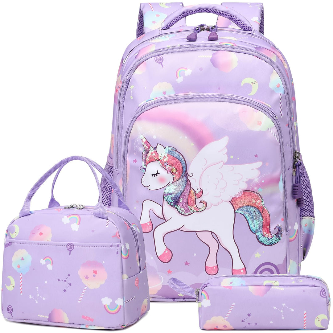 Einhorn Rucksack Kinder Mädchen Kinderrucksack Mädchen Schulrucksack Mädchen Schultaschen Set Einhor