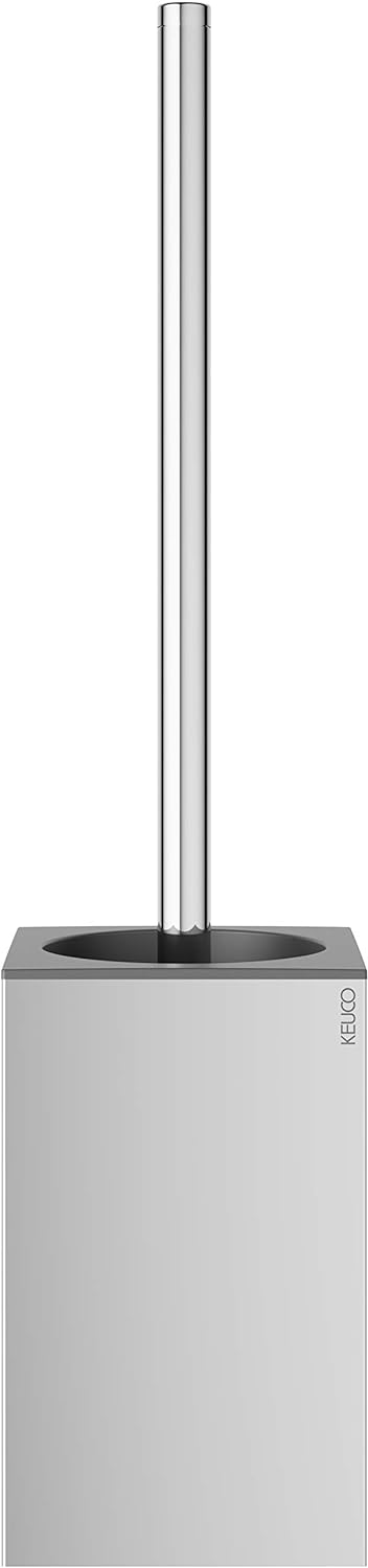 KEUCO Toilettenbürsten-Garnitur aus Metall, Hochglanz-verchromt, WC-Bürste mit Halterung, Wandmontag