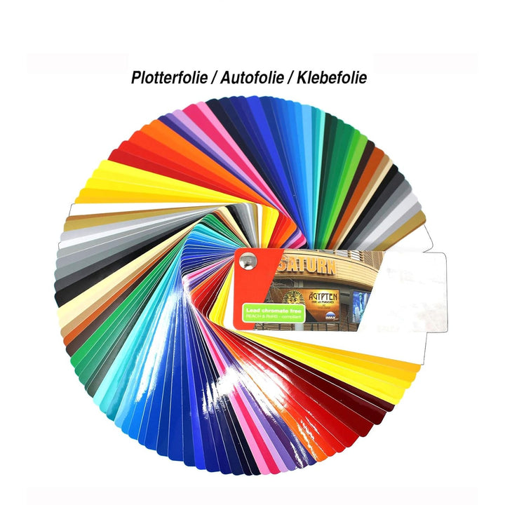 Finest Folia 25x Din A4 Bögen 29,7x21cm 751C Selbstklebende Plotterfolie Bastelfolie (070 Schwarz gl