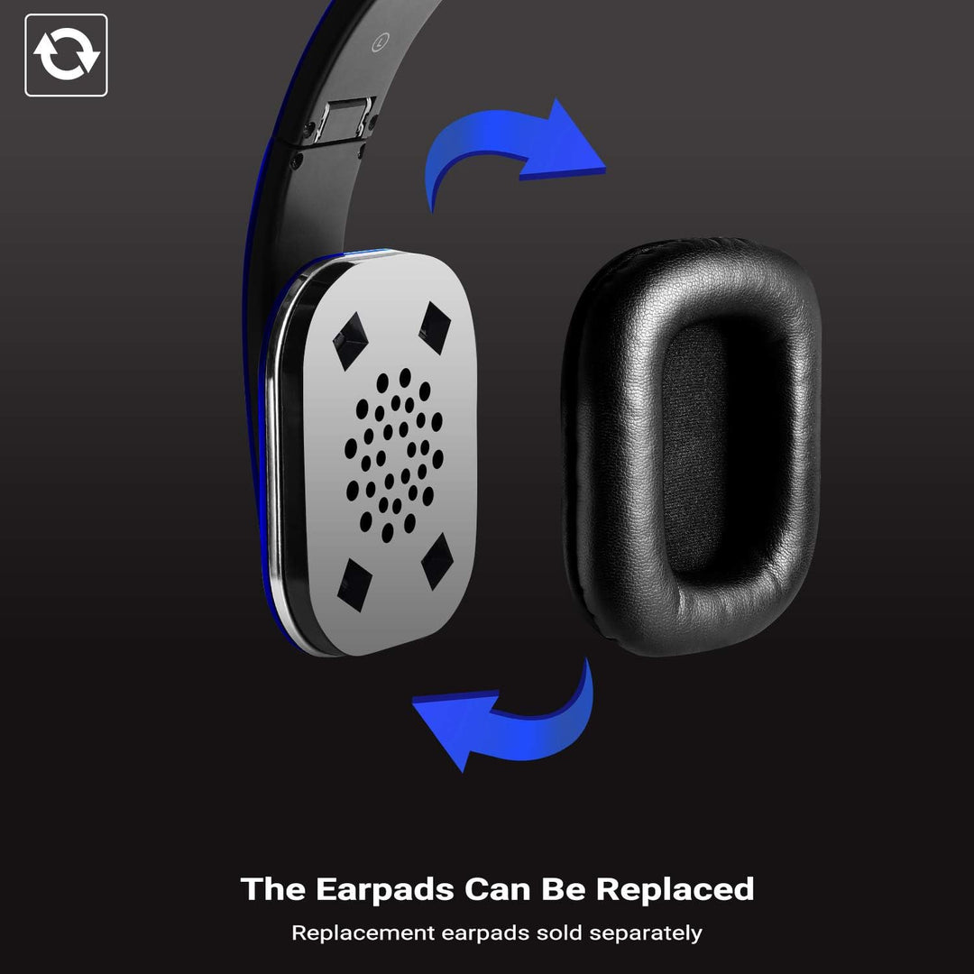 August EP650 - Bluetooth Kopfhörer v4.2 NFC mit aptX Low Latency - Stereo Over Ear Headphones Audio