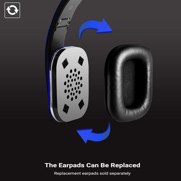 August EP650 - Bluetooth Kopfhörer v4.2 NFC mit aptX Low Latency - Stereo Over Ear Headphones Audio