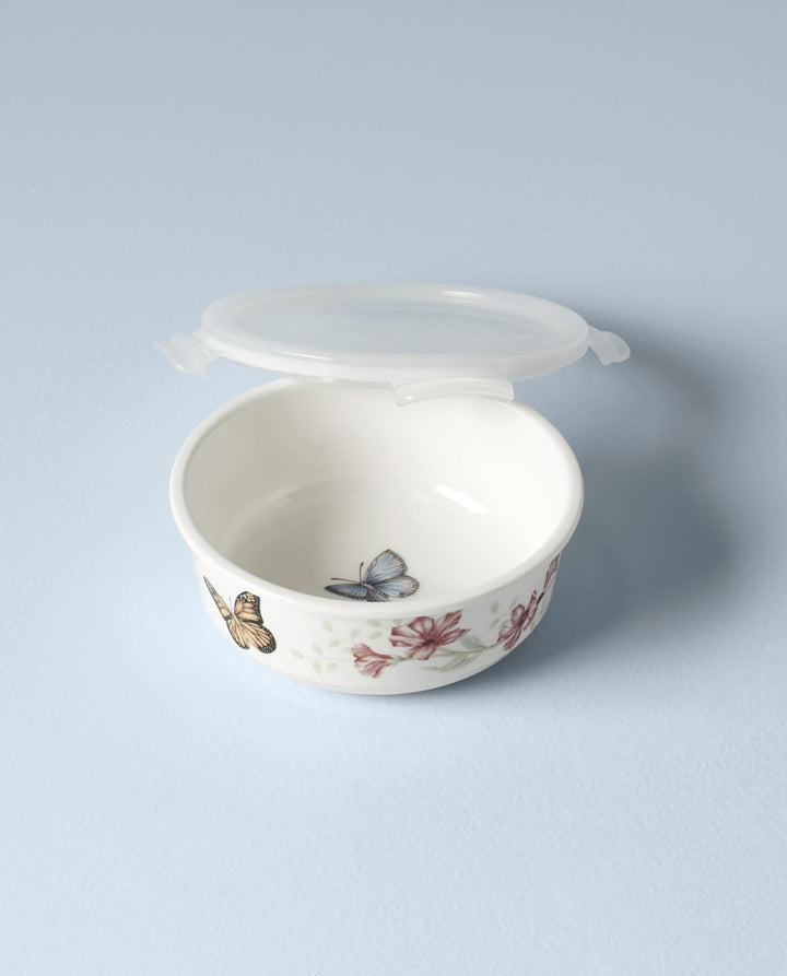 Lenox Butterfly Meadow Serve and Store 6.25" Bowl, White - 824646 Container, Round 6.25", Container,