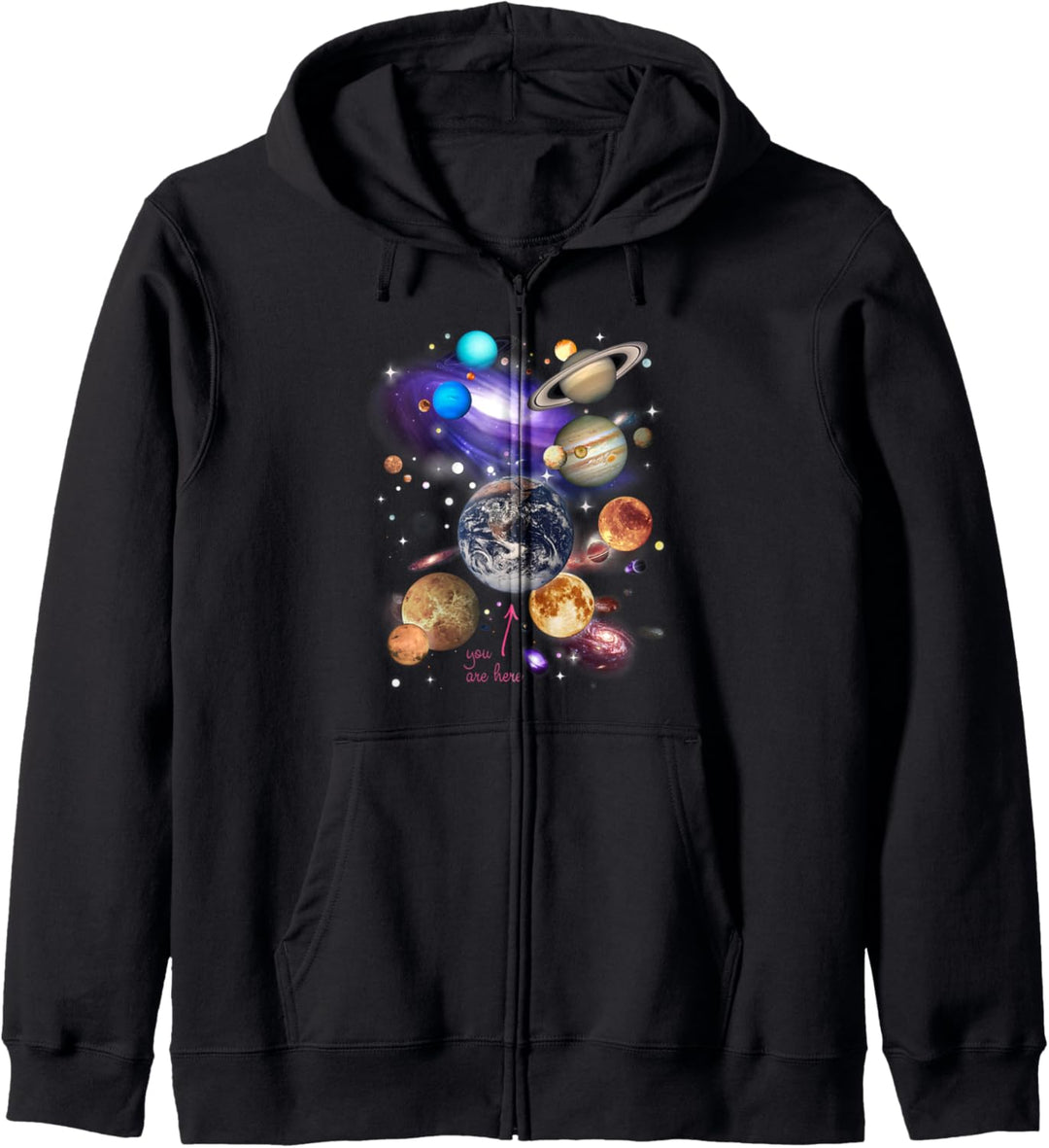 Sonnensystem Planeten des Sonnensystems Solar System Planets Kapuzenjacke