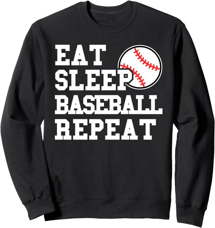 Eat Sleep Baseball Repeat Sweatshirt
