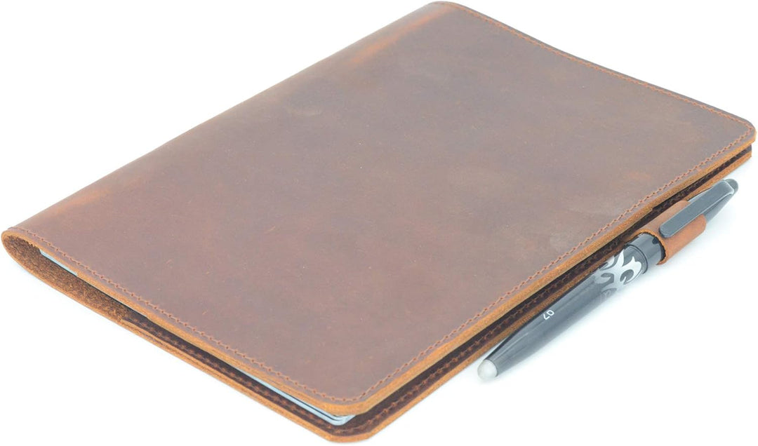 JJNUSA Notebook-Hülle, kompatibel mit Rocketbook, Smart Business, Distressed Echtleder Notebook-Hüll