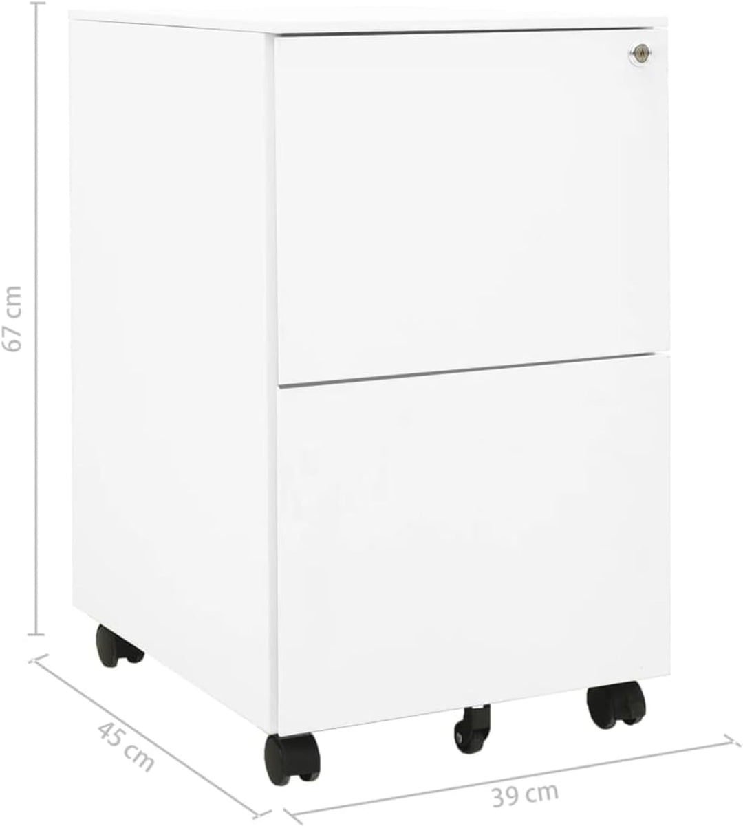 Aktenschrank mit Rollen Büroschrank Rollschrank Rollcontainer Schubladenschrank mit Schubladen Metal
