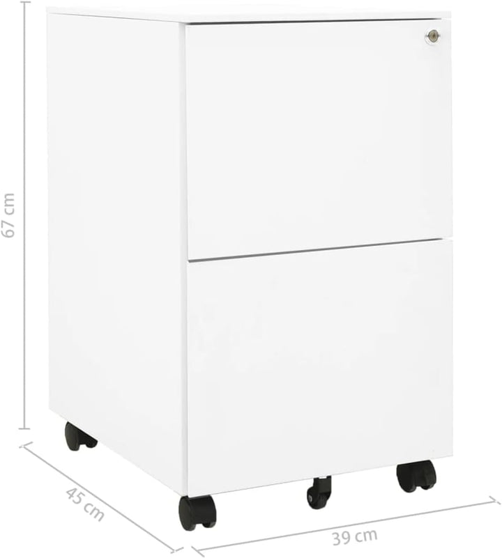 Aktenschrank mit Rollen Büroschrank Rollschrank Rollcontainer Schubladenschrank mit Schubladen Metal
