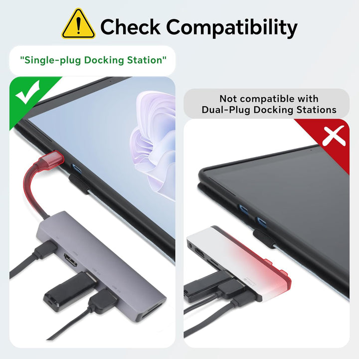 Omnpak Hülle für Surface Pro 9 Tablet, Business-Hülle mit Stifthalter, Einstellbarer Multi-Betrachtu