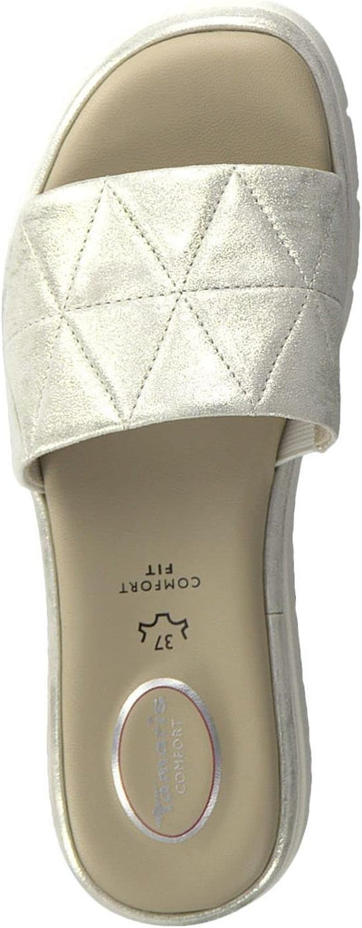 Tamaris Comfort Pantolette 8-8-87205-20 Comfort fit 37 EU Weit Light Gold, 37 EU Weit Light Gold