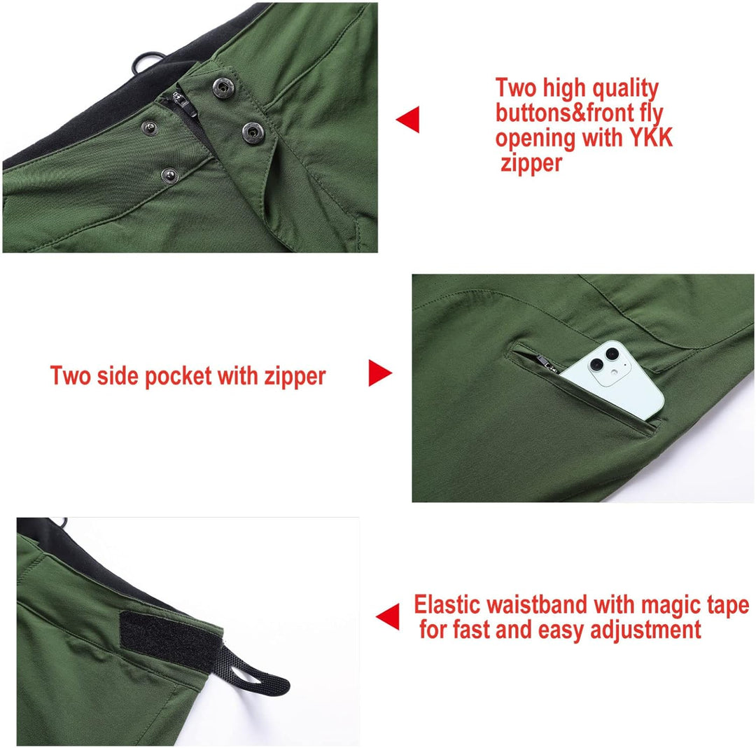 FORBEMK Unisex Kinder Fahrradhose Youth Pants Mountainbike-Hose lang Leicht Atmungsaktiv Wasserabwei