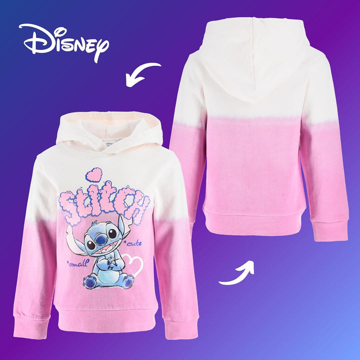 Disney Stitch Mädchen Kapuzenpullover, Sweatshirt für Kinder, Grössen 3 bis 8 Jahre 6 Jahre Lila, 6