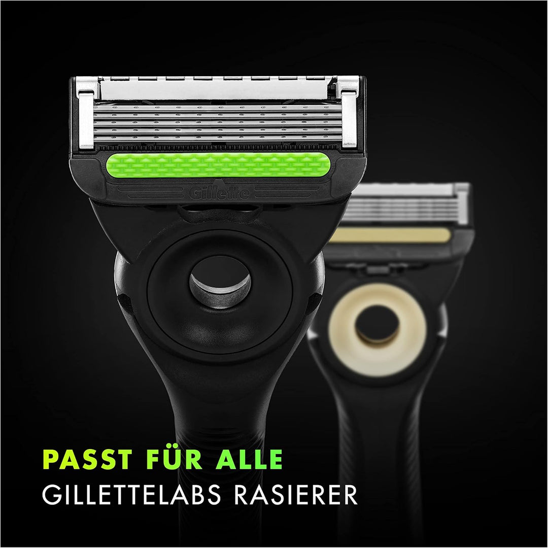 Gillette Labs Rasierklingen, 9 Ersatzklingen für Nassrasierer Herren und Heated Razor mit Reinigungs