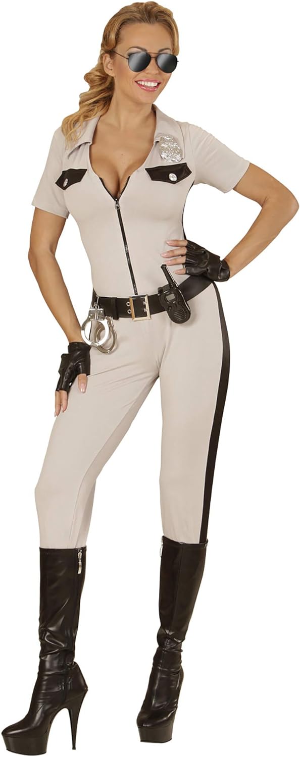 "CALIFORNIA HIGHWAY PATROL OFFICER" (overalls, belt, fingerless gloves) - (S) S Beige, S Beige