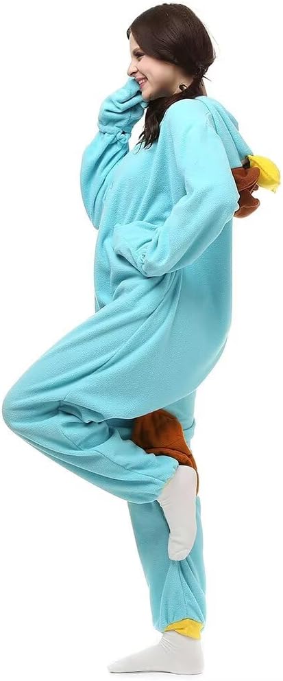 Onesie Tier Erwachsene Unisex Tieroutfit Cosplay Pyjamas Karneval kostüm M 117-zip, M 117-zip