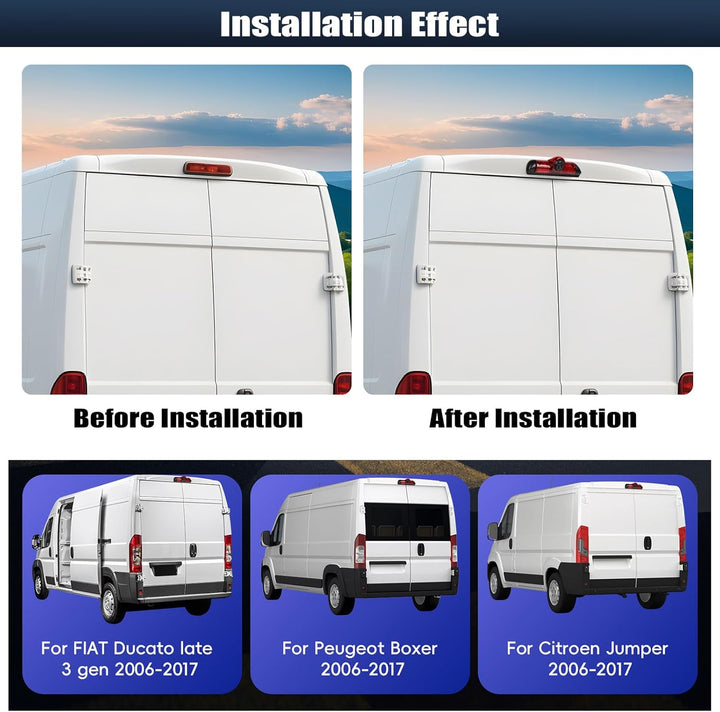 720P HD Rückfahrkamera für FIAT Ducato Late 3 gen 2006-2017 / Peugeot Boxer 2006-2017/ Citroen Jumpe