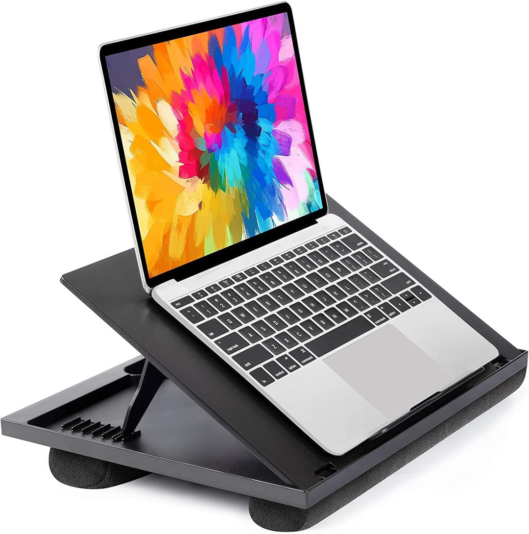 HUANUO Laptopkissen Höhenverstellbar, für max. 15,6" Notebook, Ipad, Tragbarer Laptoptisch für Reise