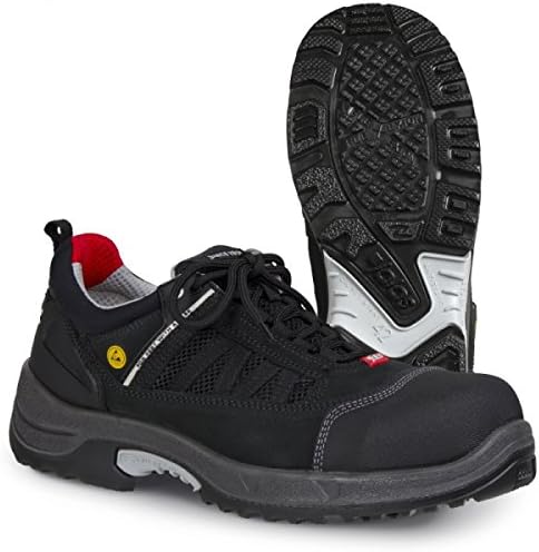 Jalas Sicherheitsschuh 3030 Zenit S2 SRC 37 Schwarz/Grau 37 EU Schwarz Grau Rot, 37 EU Schwarz Grau