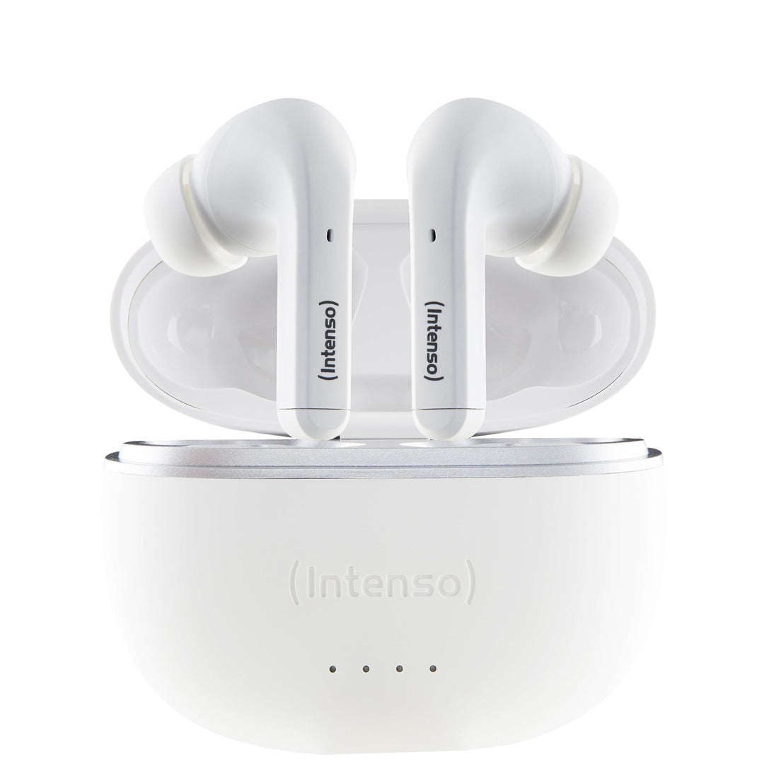Intenso White Buds - TWS True Wireless Kopfhörer T302A mit Active Noise Cancelling und bis zu 35 Std
