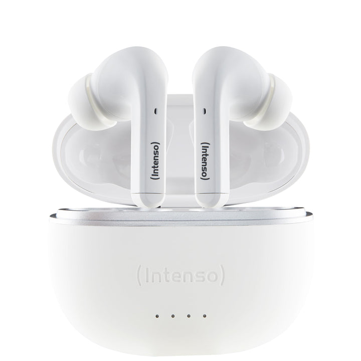Intenso White Buds - TWS True Wireless Kopfhörer T302A mit Active Noise Cancelling und bis zu 35 Std
