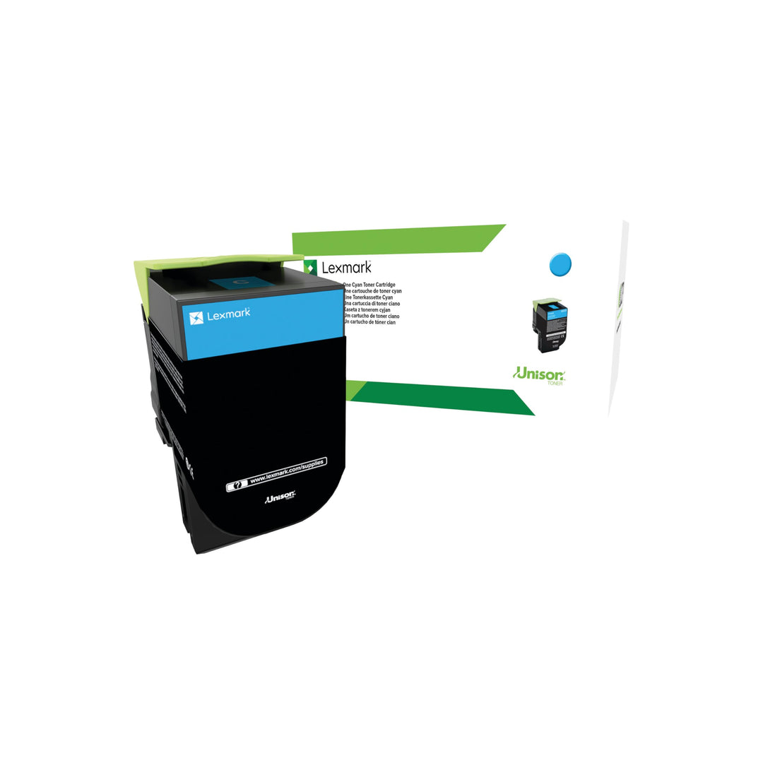 Lexmark 80C2SC0 Standard Capacity Cartridge, cyan schwarz / blau OneSize, schwarz / blau OneSize