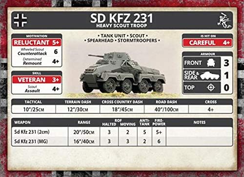 Flames of War: Mid War: German: Sd Kfx 231 Heavy Scout Troop (GBX113)
