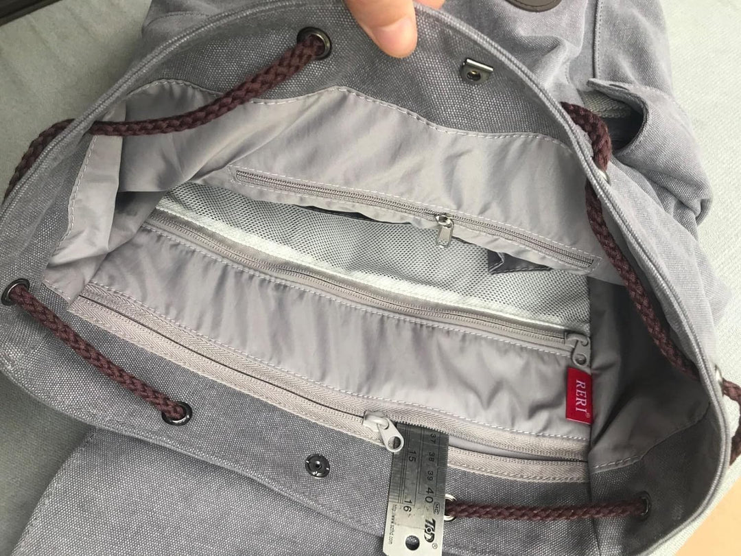 RERI Canvas Leinwand Rucksack Vintage für Outdoor Camping Aussflug Sports Universität Rucksack Wande