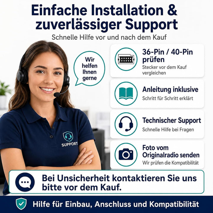 Premium Android Autoradio 8GB+256GB für VW Touran 2003-2011 mit kabellosem CarPlay & Android Auto, D