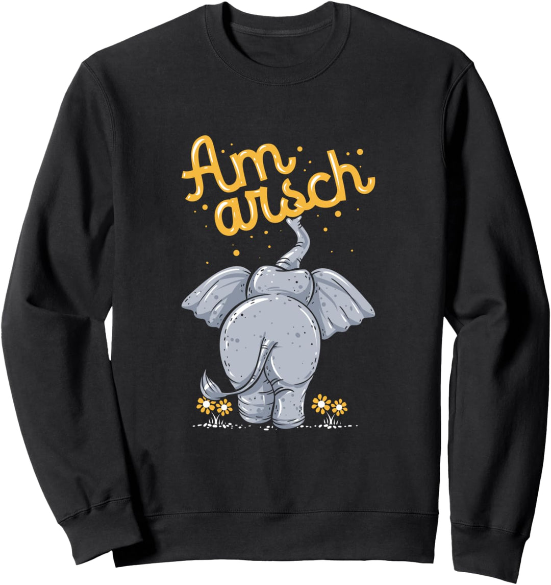 Sarkusmus Spruch Schwarzer Humor - Lustiges Elefanten Sweatshirt