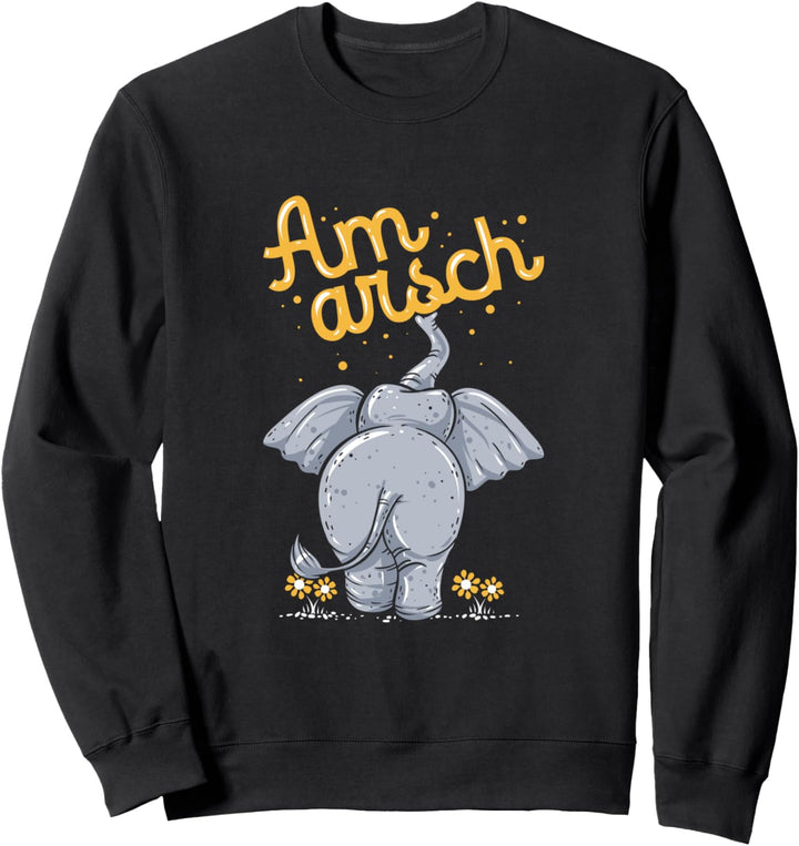 Sarkusmus Spruch Schwarzer Humor - Lustiges Elefanten Sweatshirt