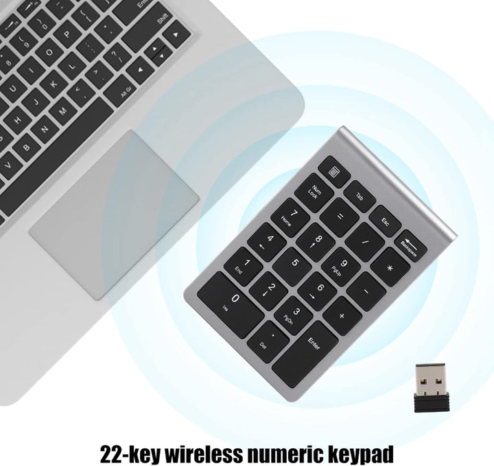 Kabelloser Numpad-Nummernblock, USB- oder 2,4-G-Wireless-Nummernblock, Batteriebetriebene Finanzbuch
