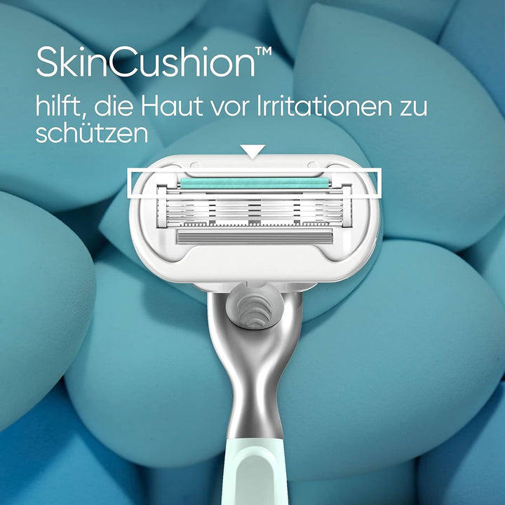 Gillette Venus Deluxe Smooth Sensitive Rasierklingen Damen, 8 Ersatzklingen für Damenrasierer mit 5-