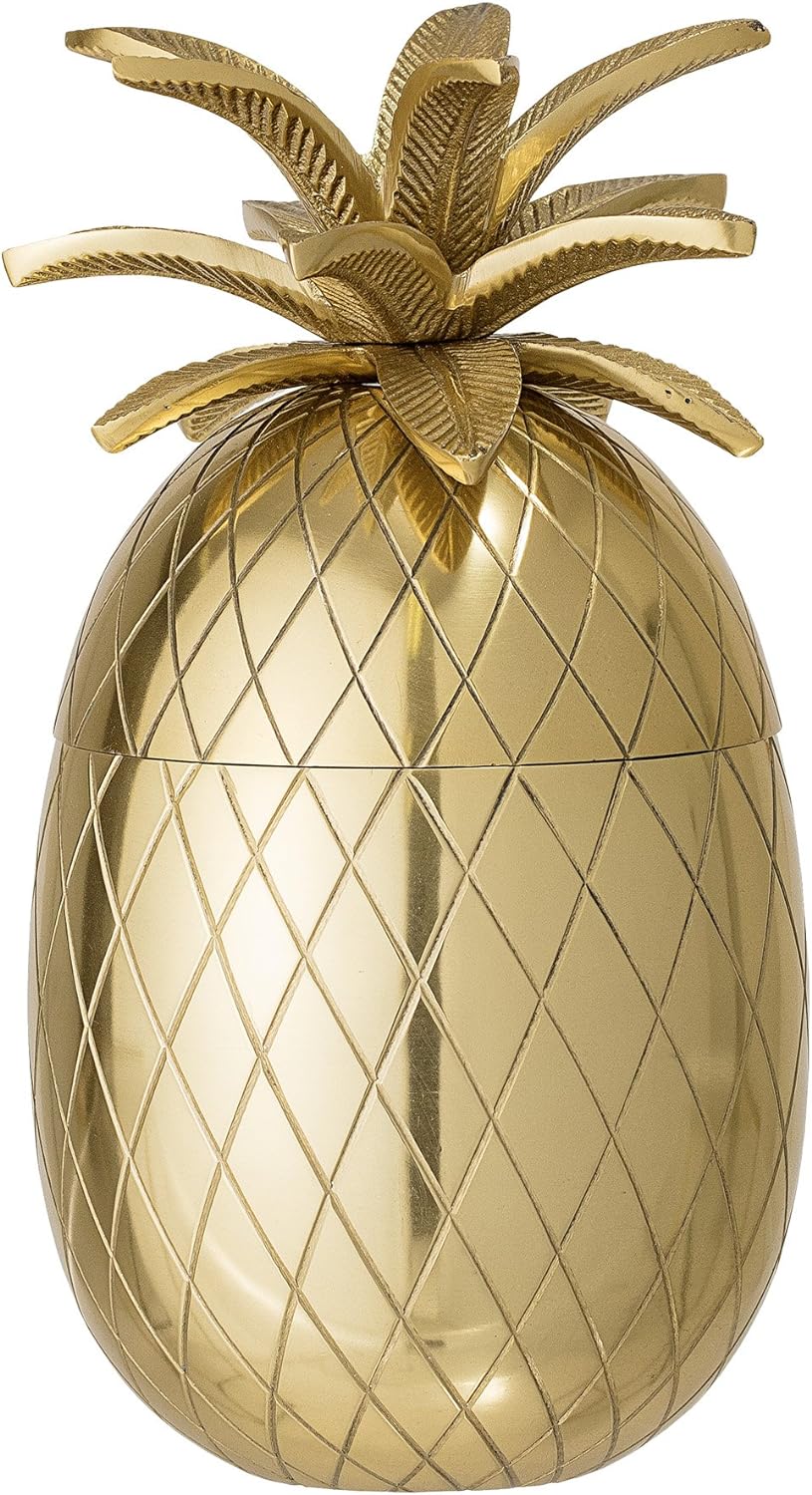Bloomingville Eisbehälter Ananas, goldfarben, Aluminium Single, Single