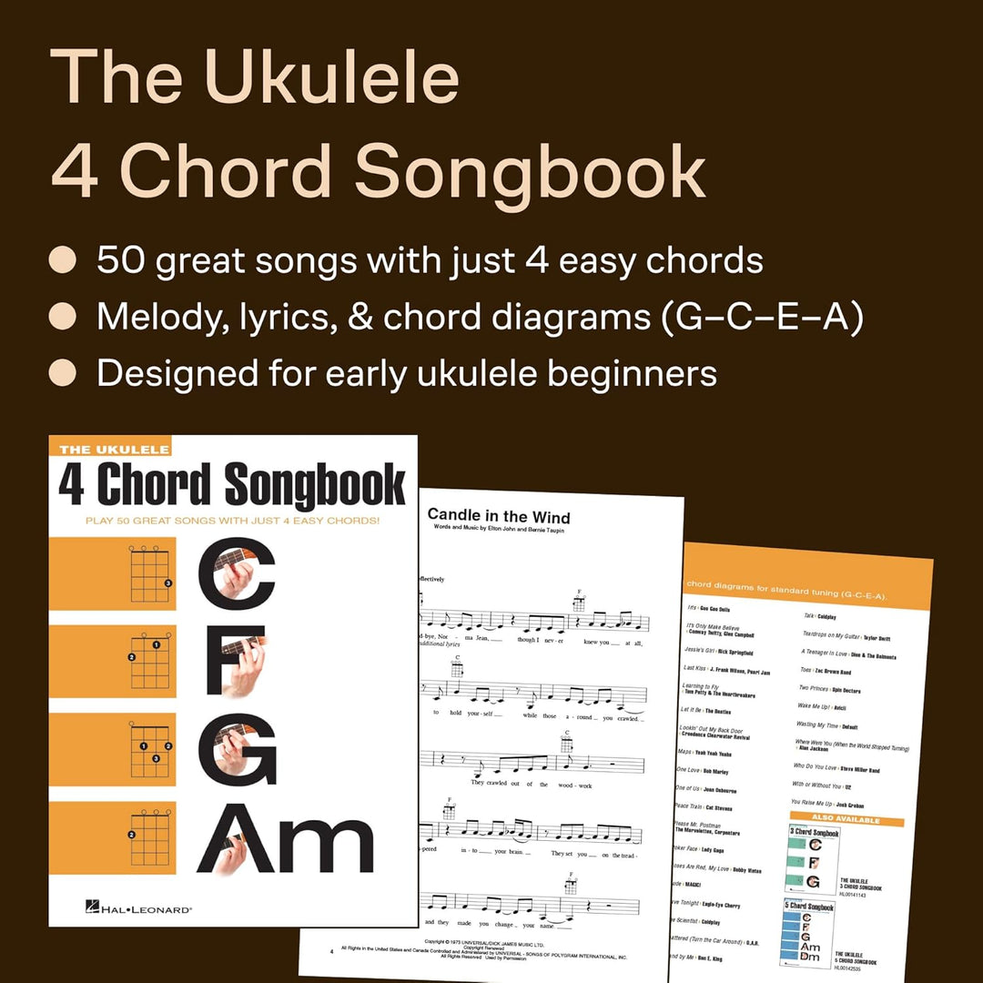 The Ukulele 4 Chord Songbook: Play 50 Great Songs With Just 4 Easy Chords!, Taschenbuch