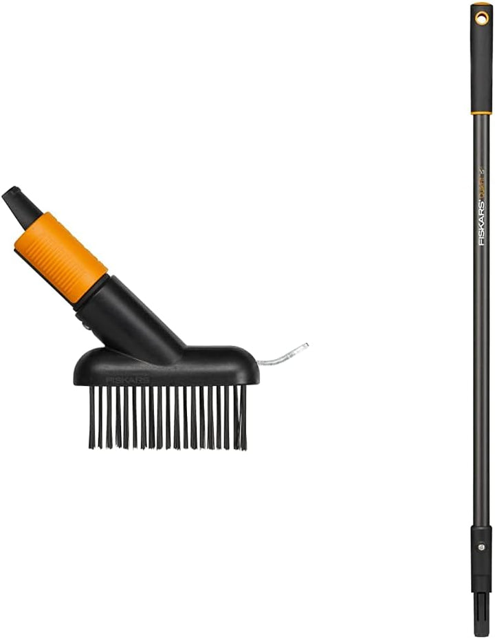 Fiskars Fugenbürste mit zusätzlicher Kratz-Klinge, Gerätekopf, Länge: 18,5 cm, Breite: 15 cm, Stahl-