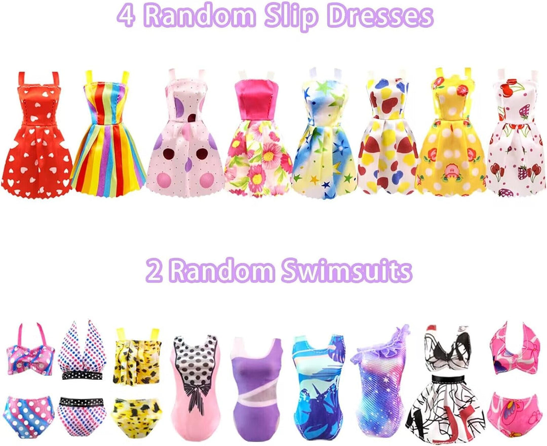 Kleidung Schmuck Zubehör für 11,5 Zoll Puppen mit 1 Abendkleider 2 Kleider Set 4 Minikleider 2 Tops