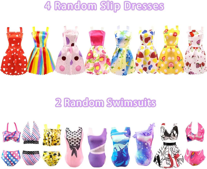 Kleidung Schmuck Zubehör für 11,5 Zoll Puppen mit 1 Abendkleider 2 Kleider Set 4 Minikleider 2 Tops