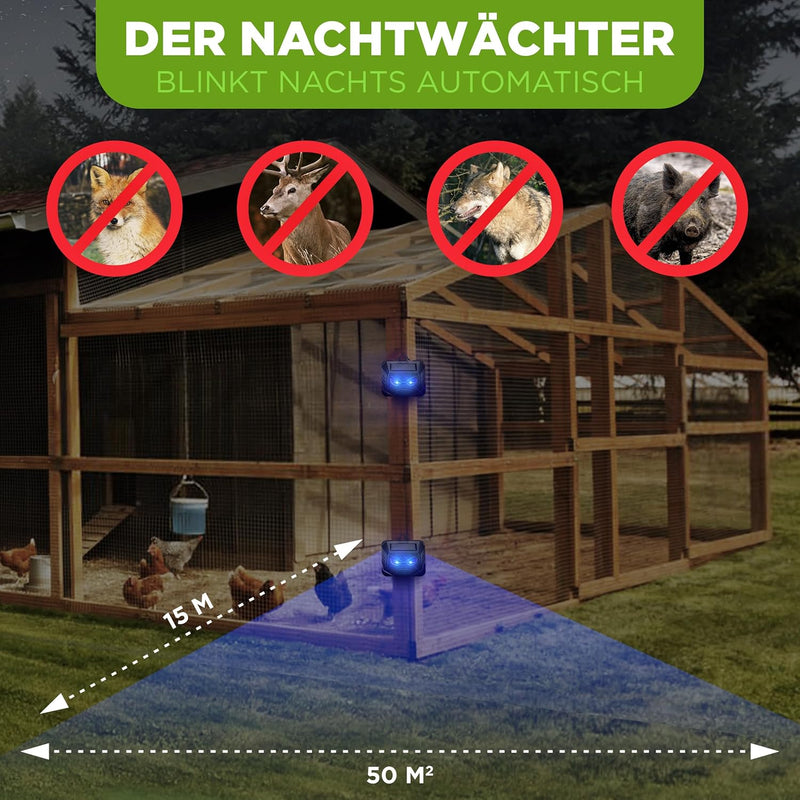 ISOTRONIC Solar Tiervertreiber gegen Wildtiere wie Waschbären, Rehe, Füchse, Wildschweine u.v.m. – 6