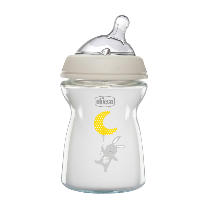 Chicco Natural Feeling Anti-Kolik Babyflasche für 0+ Monate, 250 ml, mit Weichem Silikonsauger und D