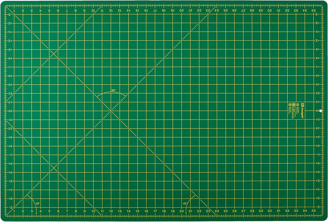 Prym 611382 Schneideunterlage cm/inch-Einteilung, 90x60cm & Rollschneider Maxi Olfa- Rollenschneider