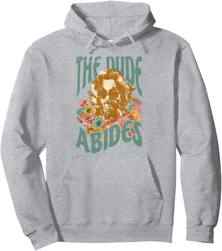 The Big Lebowski Dude Abides Floral Portrait Pullover Hoodie