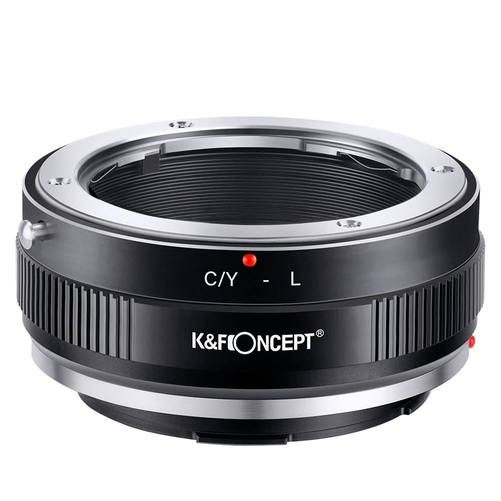K&F Concept Objektivhalterungsadapter C/Y-L Manueller Fokus, kompatibel mit Contax/Yashica (C/Y)-Obj