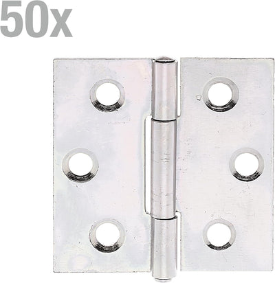 GAH-Alberts 345976 Scharnier | quadratisch | galvanisch gelb verzinkt | 38 x 38 mm | 50er Set, 38 x