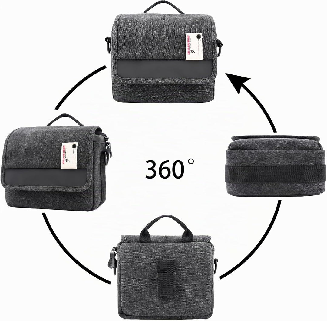 Besnfoto Kameratasche, Geldbörse, kleine Kuriertasche, Schultertasche für spiegellose DSLR-Kamera, w