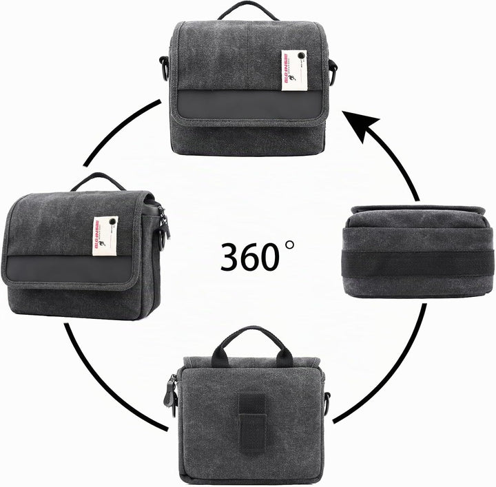 Besnfoto Kameratasche, Geldbörse, kleine Kuriertasche, Schultertasche für spiegellose DSLR-Kamera, w