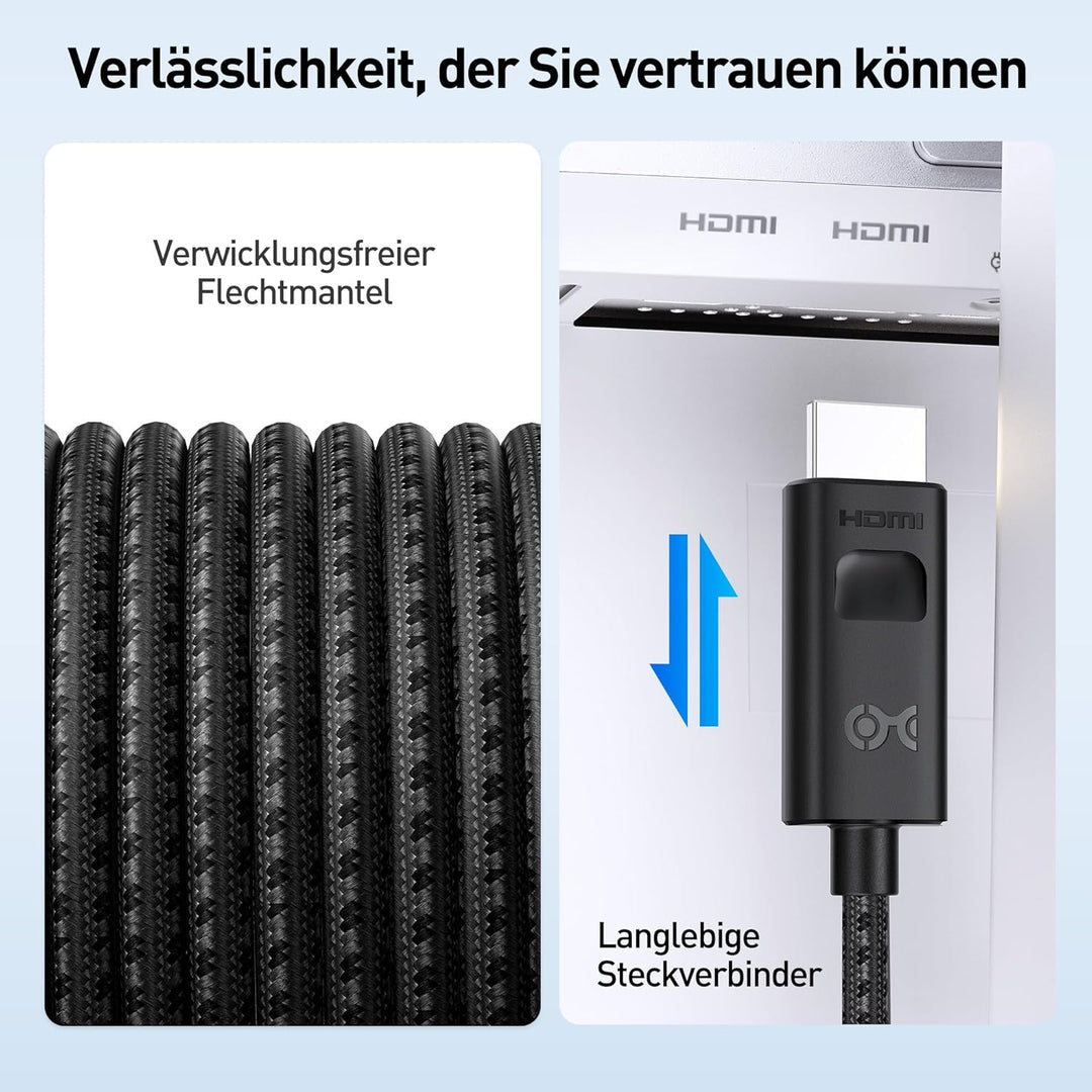 Cable Matters Mini Displayport kabel 1.4 auf HDMI mit 4K@120Hz oder 8K@60Hz, Mini DisplayPort HDMI 8