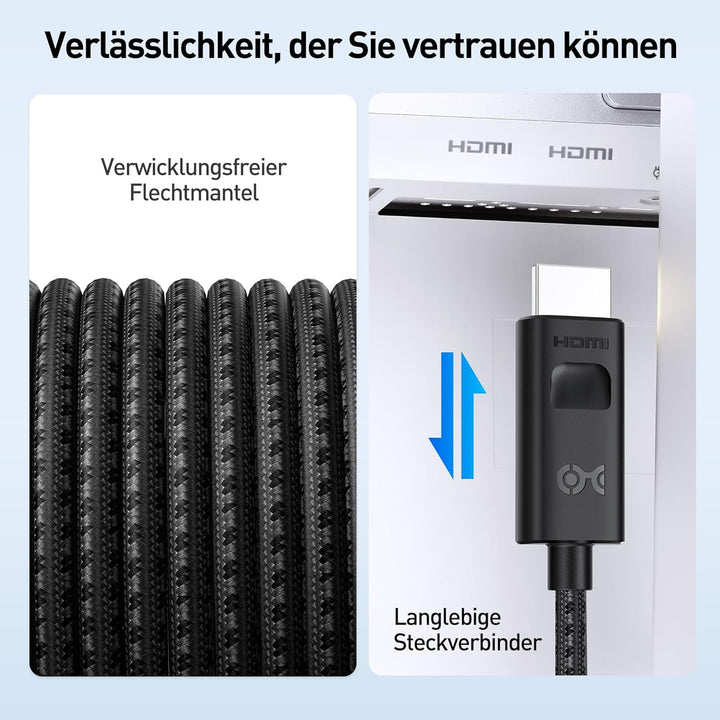 Cable Matters Mini Displayport kabel 1.4 auf HDMI mit 4K@120Hz oder 8K@60Hz, Mini DisplayPort HDMI 8
