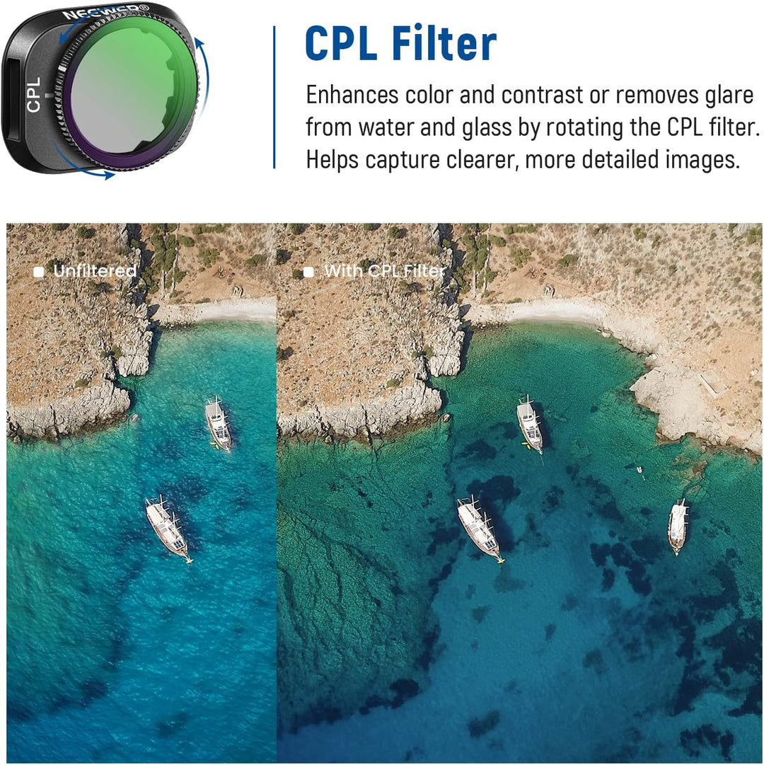 NEEWER ND Filter Set Kompatibel mit DJI Mini 3 Pro,Neutraldichtefilter Drohnenobjektiv Zubehör mit 6