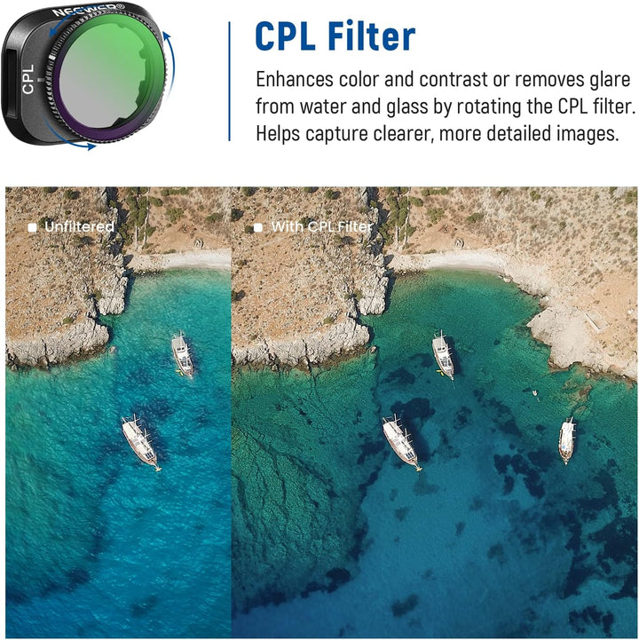 NEEWER ND Filter Set Kompatibel mit DJI Mini 3 Pro,Neutraldichtefilter Drohnenobjektiv Zubehör mit 6